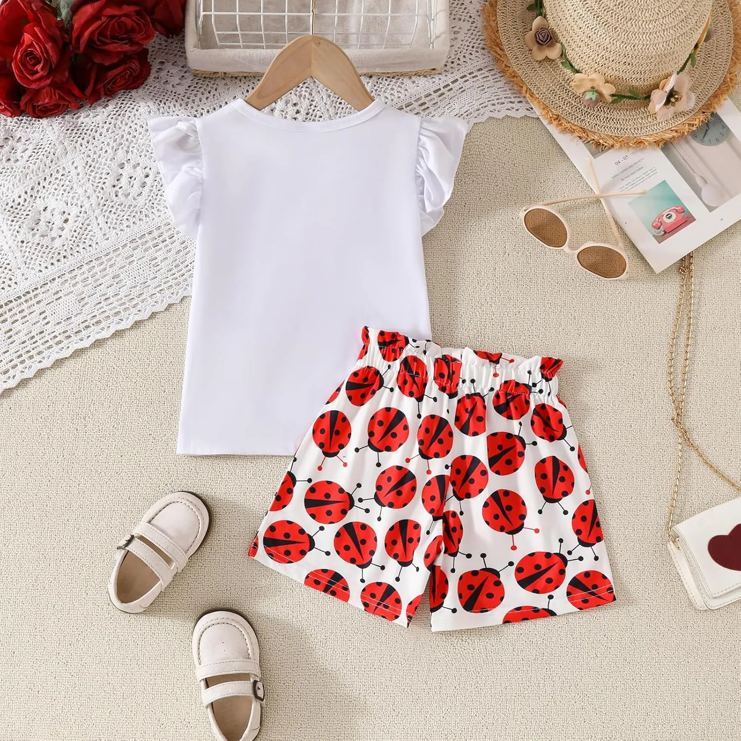 Toddler Kid Girl Clothes Classic Casual Letter Printed Soft Breathable Top Shorts 2PC Summer Outfit Set