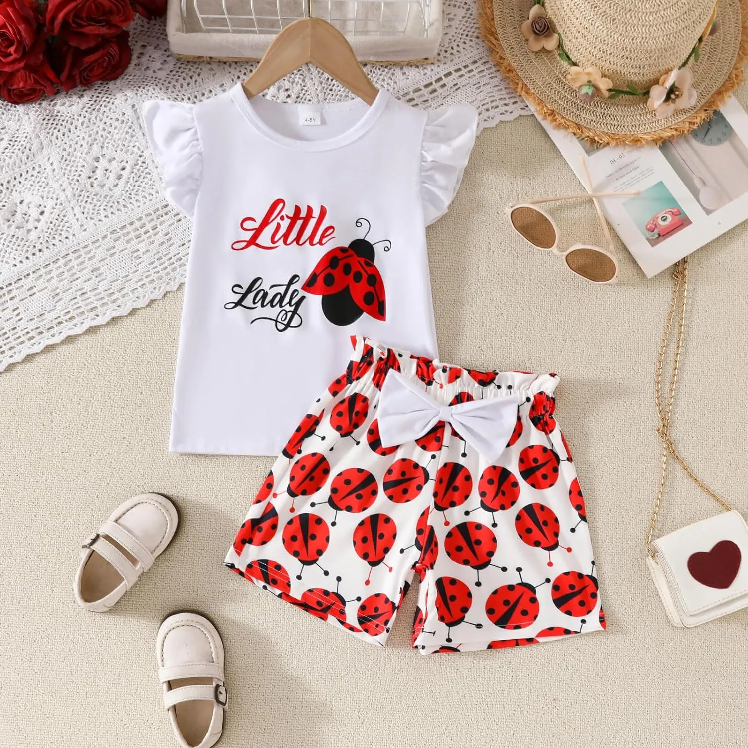 Toddler Kid Girl Clothes Classic Casual Letter Printed Soft Breathable Top Shorts 2PC Summer Outfit Set