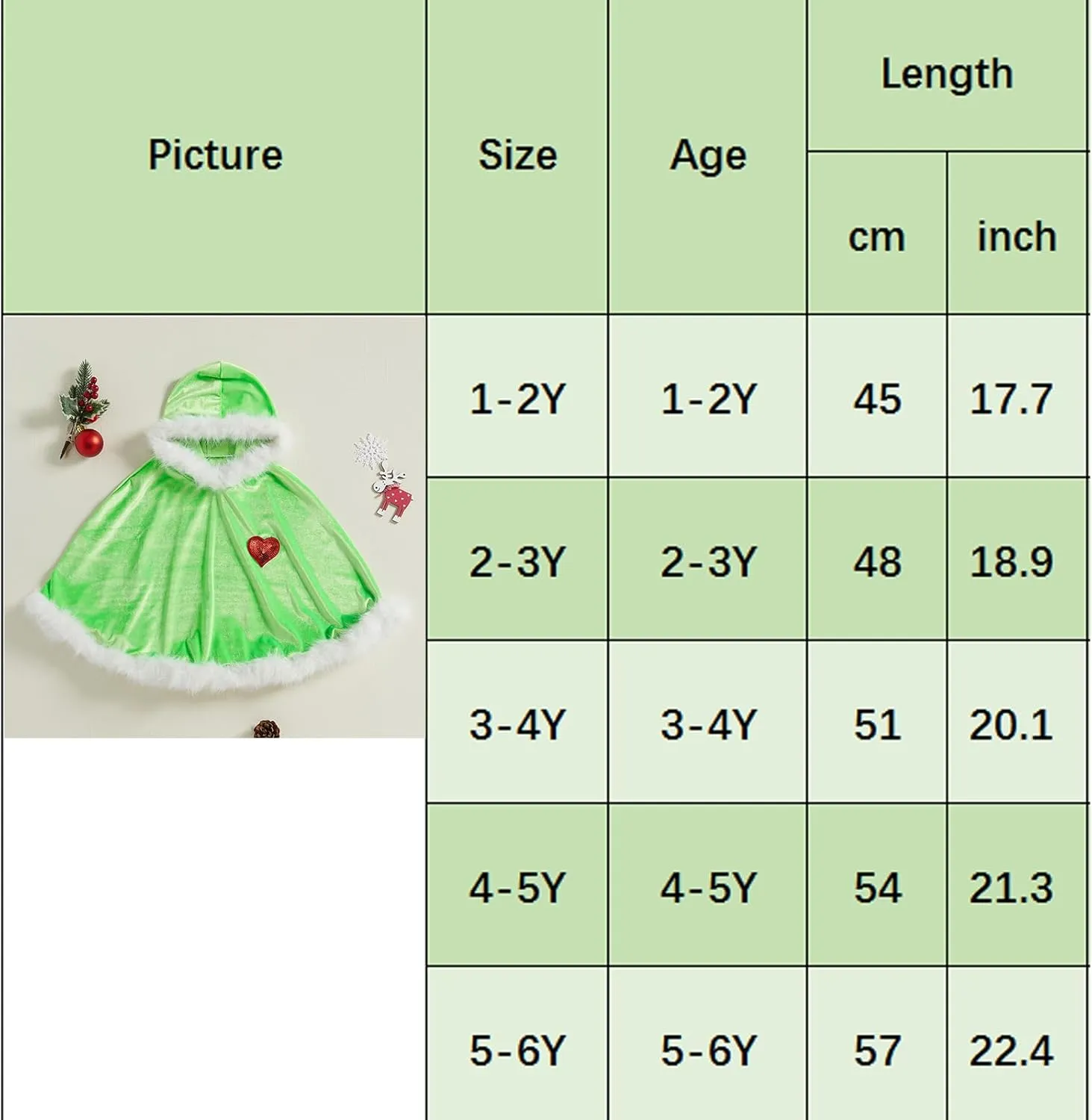Toddler Kids Baby Girls Christmas Outfit Velvet Hooded Cloak Green Brown Cape Poncho Coat Jacket Winter Clothes