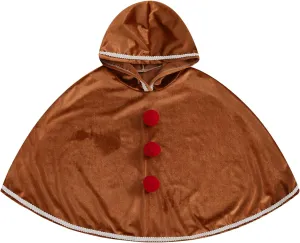 Toddler Kids Baby Girls Christmas Outfit Velvet Hooded Cloak Green Brown Cape Poncho Coat Jacket Winter Clothes