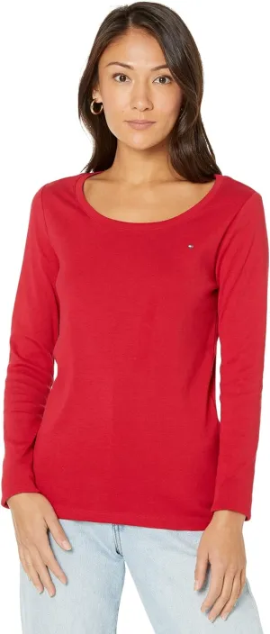 Tommy Hilfiger Women's Long Sleeve Scoop Neck Tee