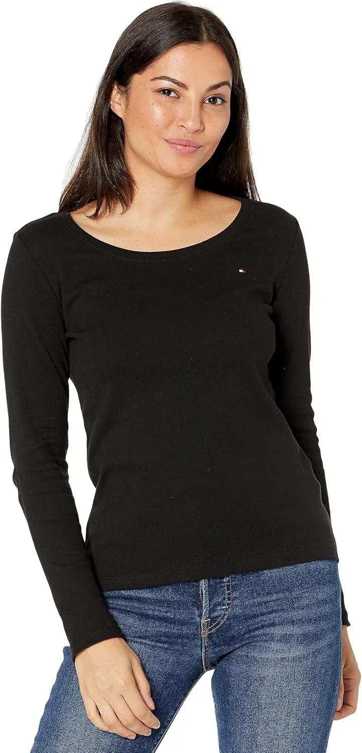 Tommy Hilfiger Women's Long Sleeve Scoop Neck Tee