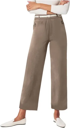 Trousers for Women Elastic Waist Plus Size Straight Wide Leg Pants High Waist Loose Fit Casual Elegant Palazzo Trousers