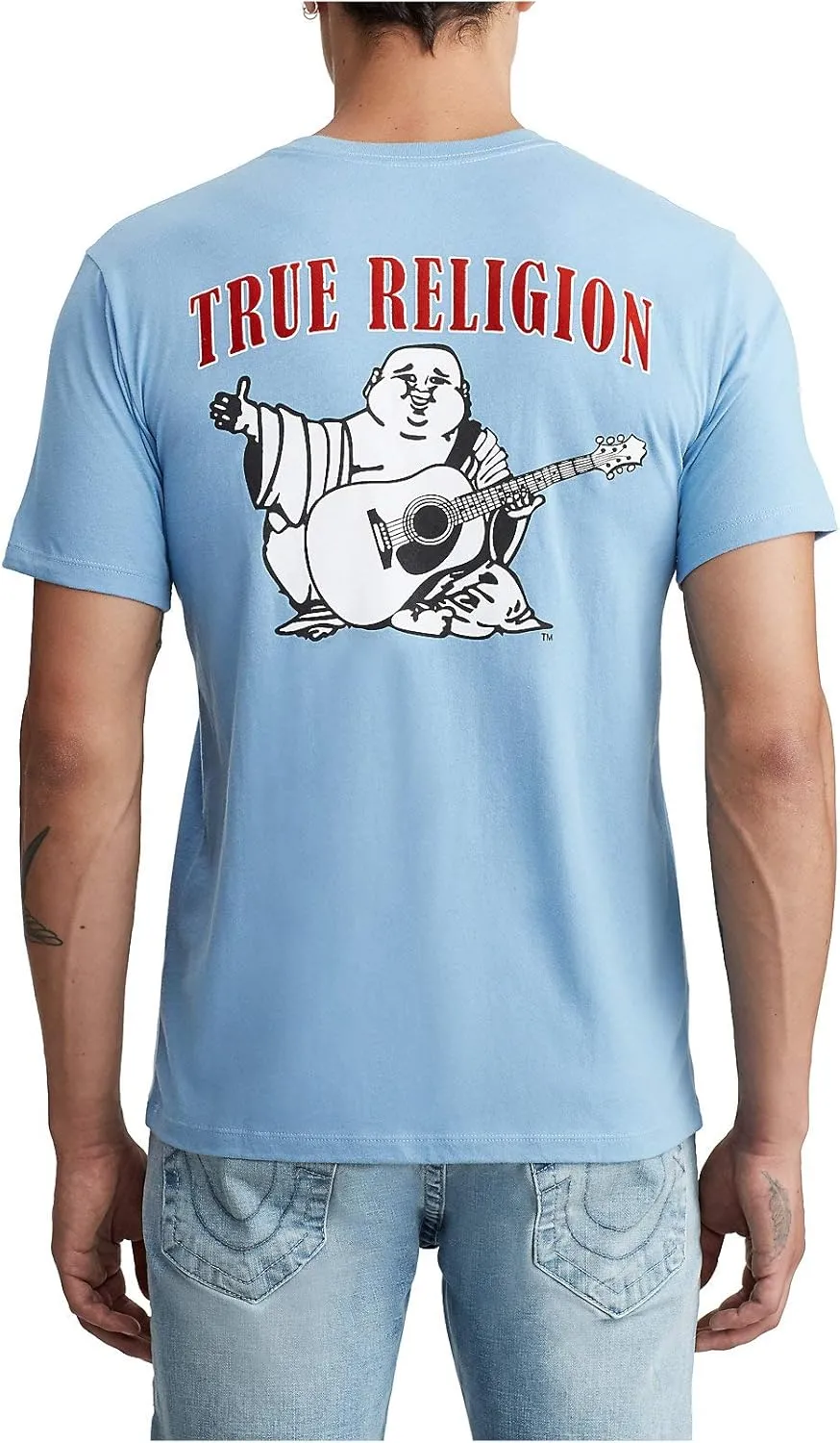 True Religion Men's Buddha Logo Short Sleeve Tee