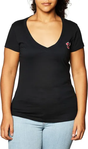 True Religion Women's V-Neck Buddha Logo Tee