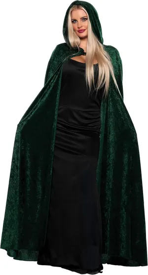 UNDERWRAPS Witch Cloak Green - Hooded Cape Adult Halloween Costume for Women