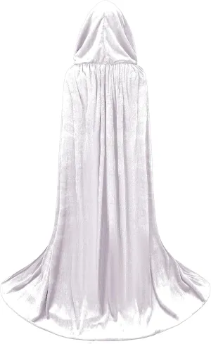 Unisex Adults Hooded Cloak Long Velvet Cape Halloween Cosplay Costumes