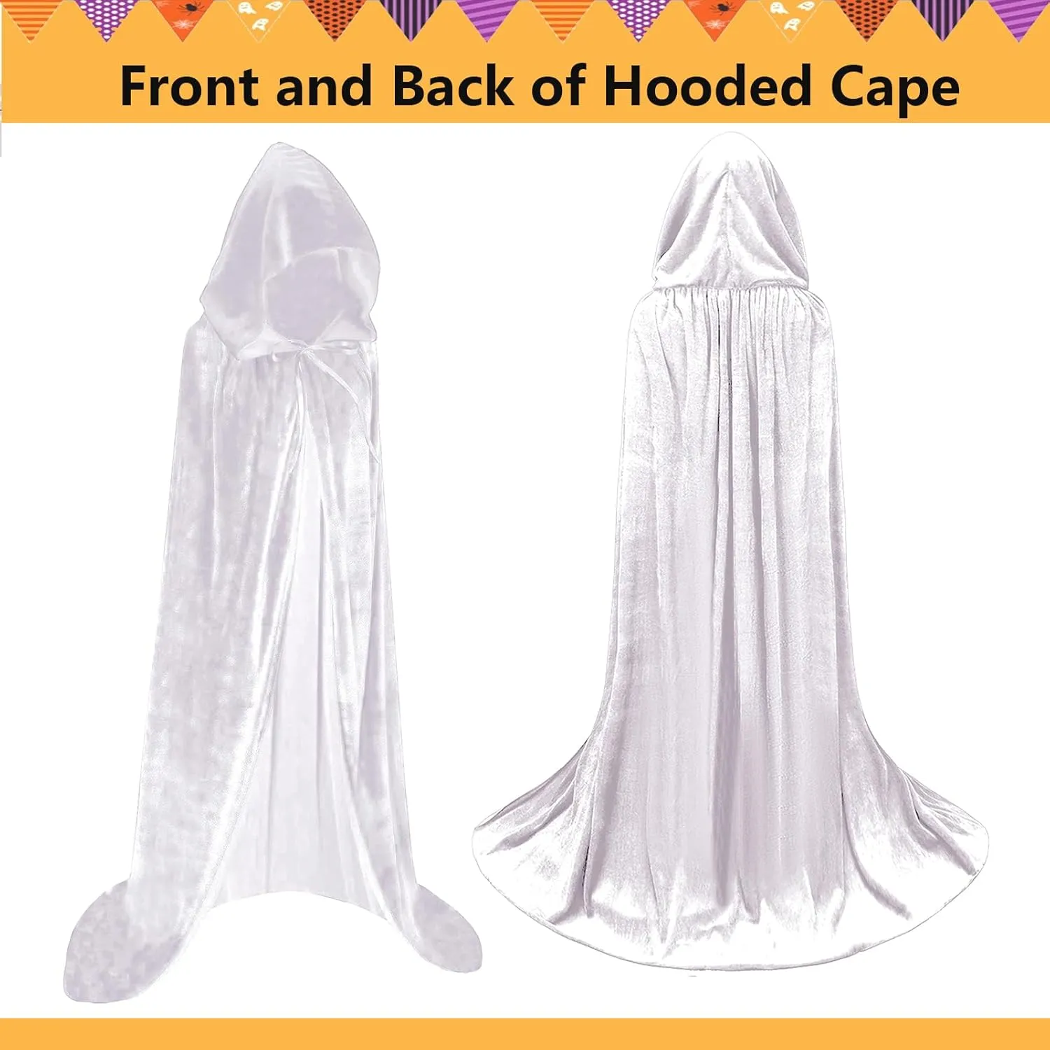 Unisex Adults Hooded Cloak Long Velvet Cape Halloween Cosplay Costumes
