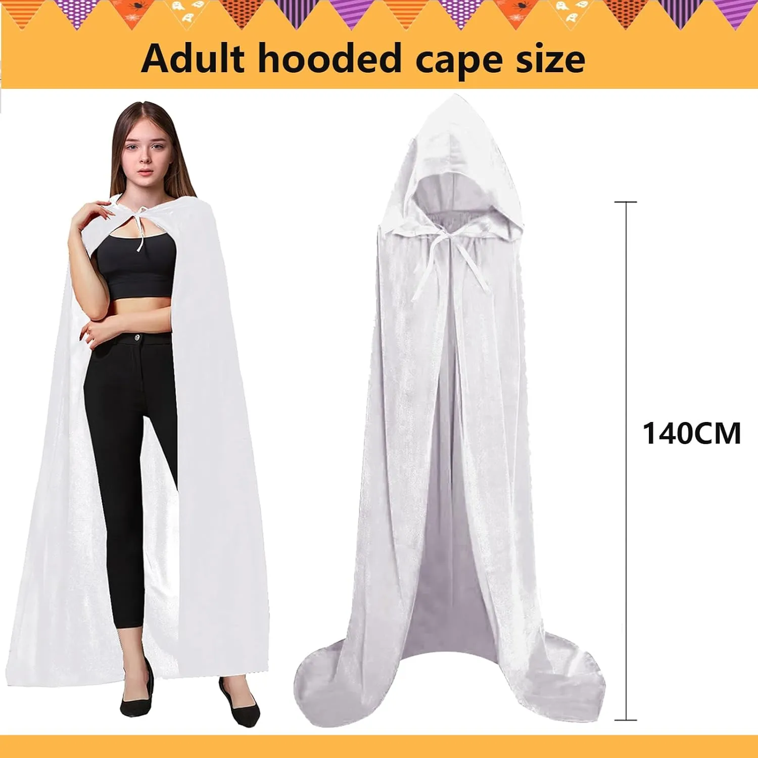 Unisex Adults Hooded Cloak Long Velvet Cape Halloween Cosplay Costumes