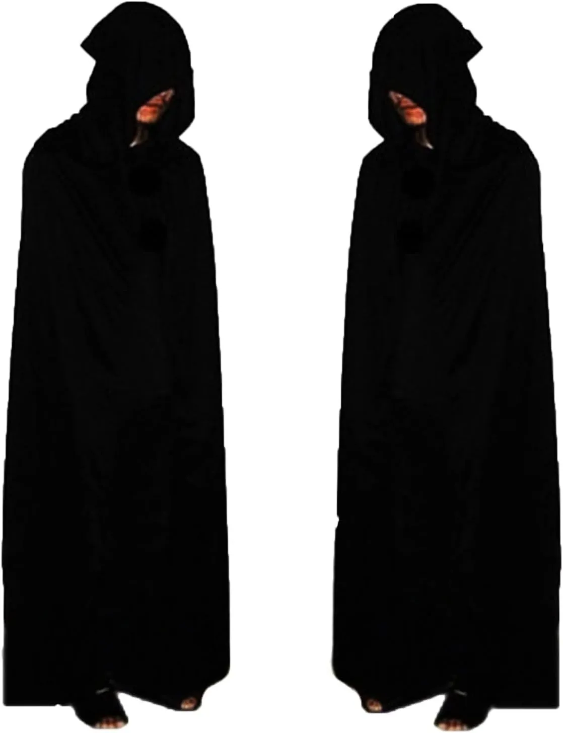 Unisex Gothic Hooded Cloak Medieval Drawstring Cape Renaissance Solid Robe Steampunk Coat Halloween Cosplay Costume