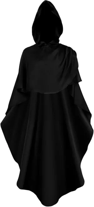 Unisex Hooded Cloak Cape Halloween Gothic Punk Style Hoodies Pullover Robe Vintage Loose Flowy Medieval Costume