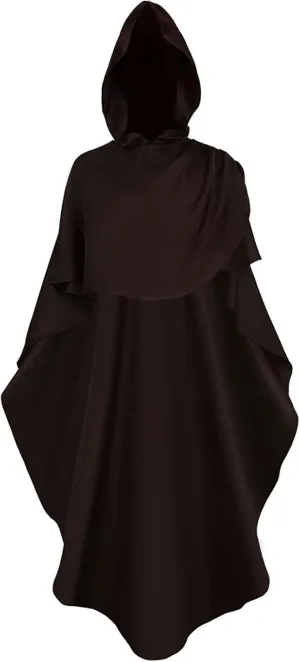 Unisex Hooded Cloak Cape Halloween Gothic Punk Style Hoodies Pullover Robe Vintage Loose Flowy Medieval Costume