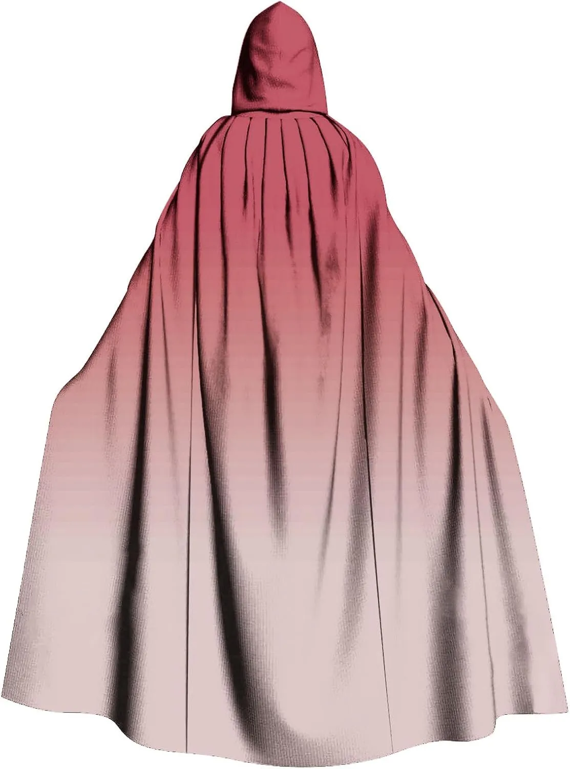 Unisex Renaissance Hooded Cloak Women Medieval Drawstring Robe Gradient Victorian Cape Halloween Costume Cosplay Coat