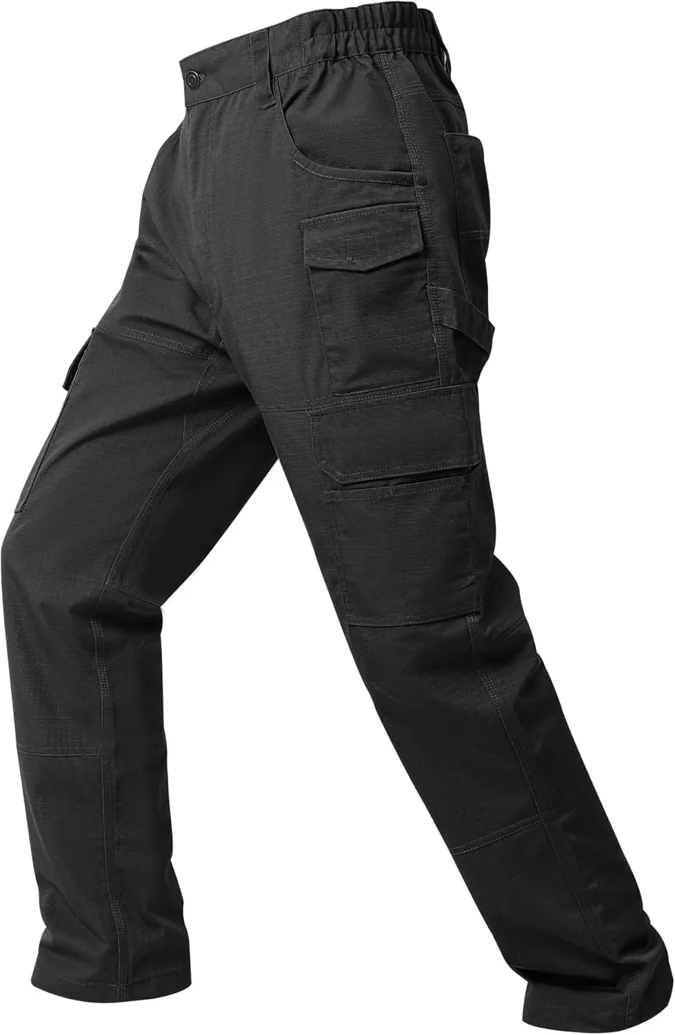 wantdo Men's Work Pants Stretch Flex Utility Cargo Tactical Pants for Men Lightweight Outdoor Hiking Pants