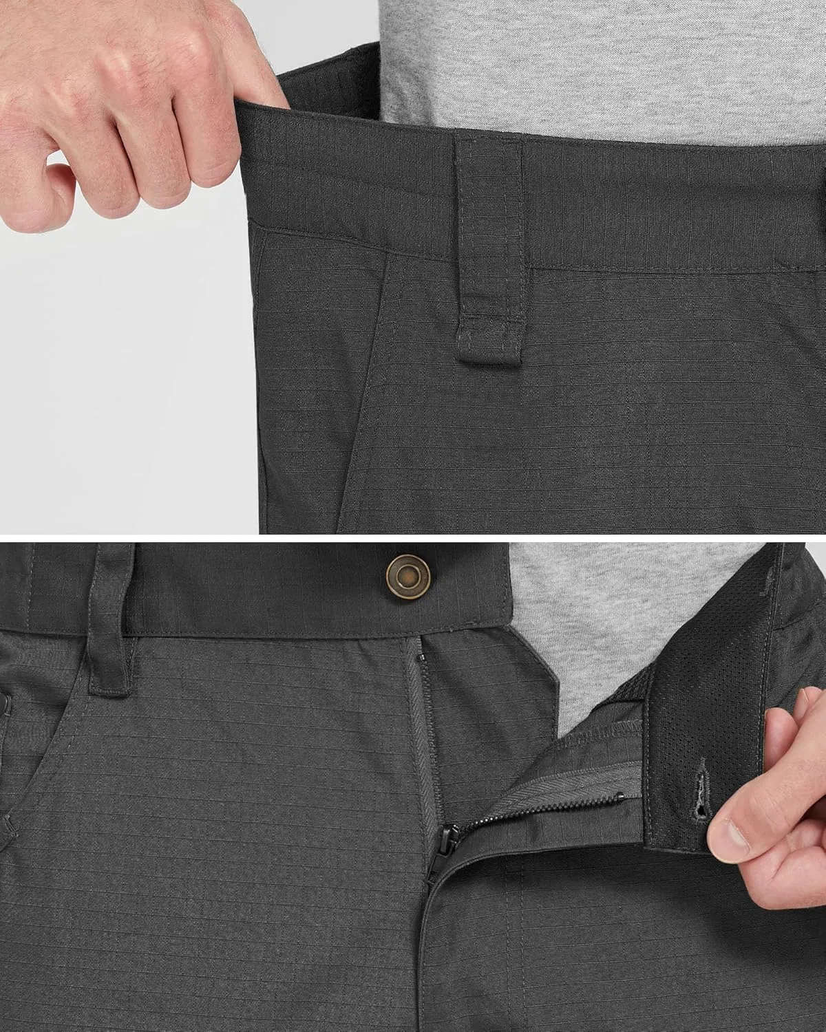 wantdo Men's Work Pants Stretch Flex Utility Cargo Tactical Pants for Men Lightweight Outdoor Hiking Pants