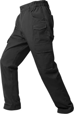 wantdo Men's Work Pants Stretch Flex Utility Cargo Tactical Pants for Men Lightweight Outdoor Hiking Pants