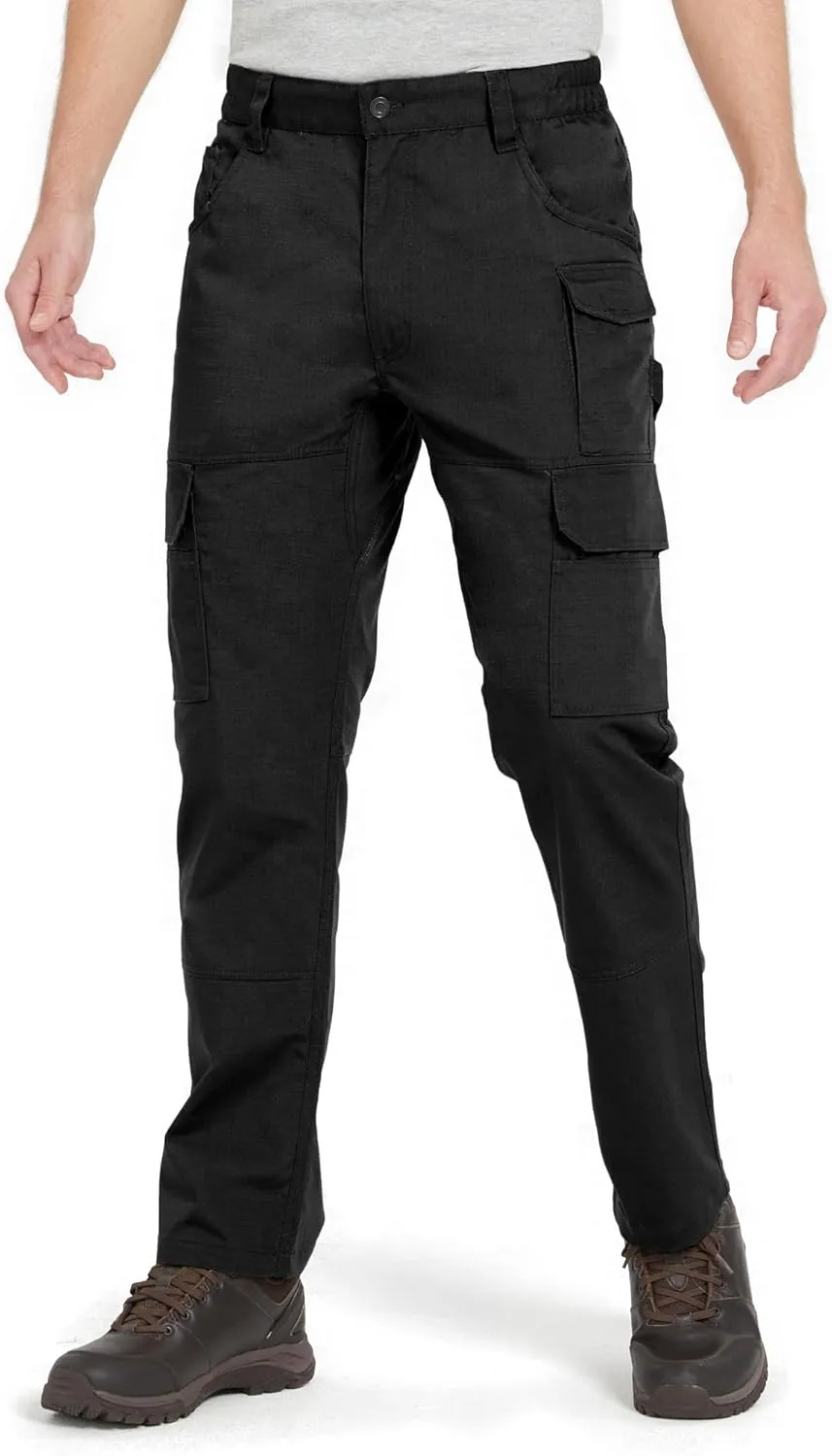 wantdo Men's Work Pants Stretch Flex Utility Cargo Tactical Pants for Men Lightweight Outdoor Hiking Pants