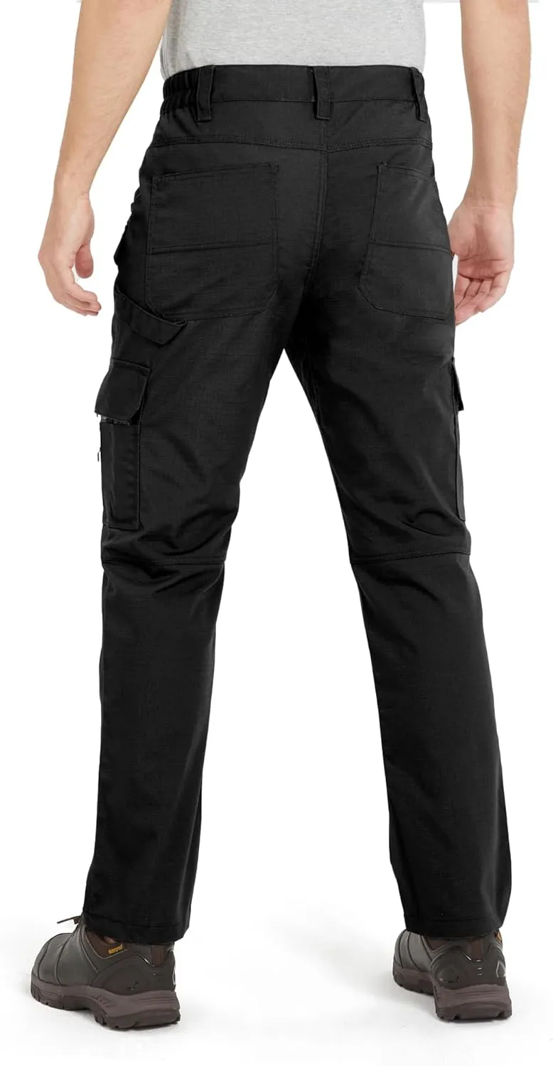 wantdo Men's Work Pants Stretch Flex Utility Cargo Tactical Pants for Men Lightweight Outdoor Hiking Pants