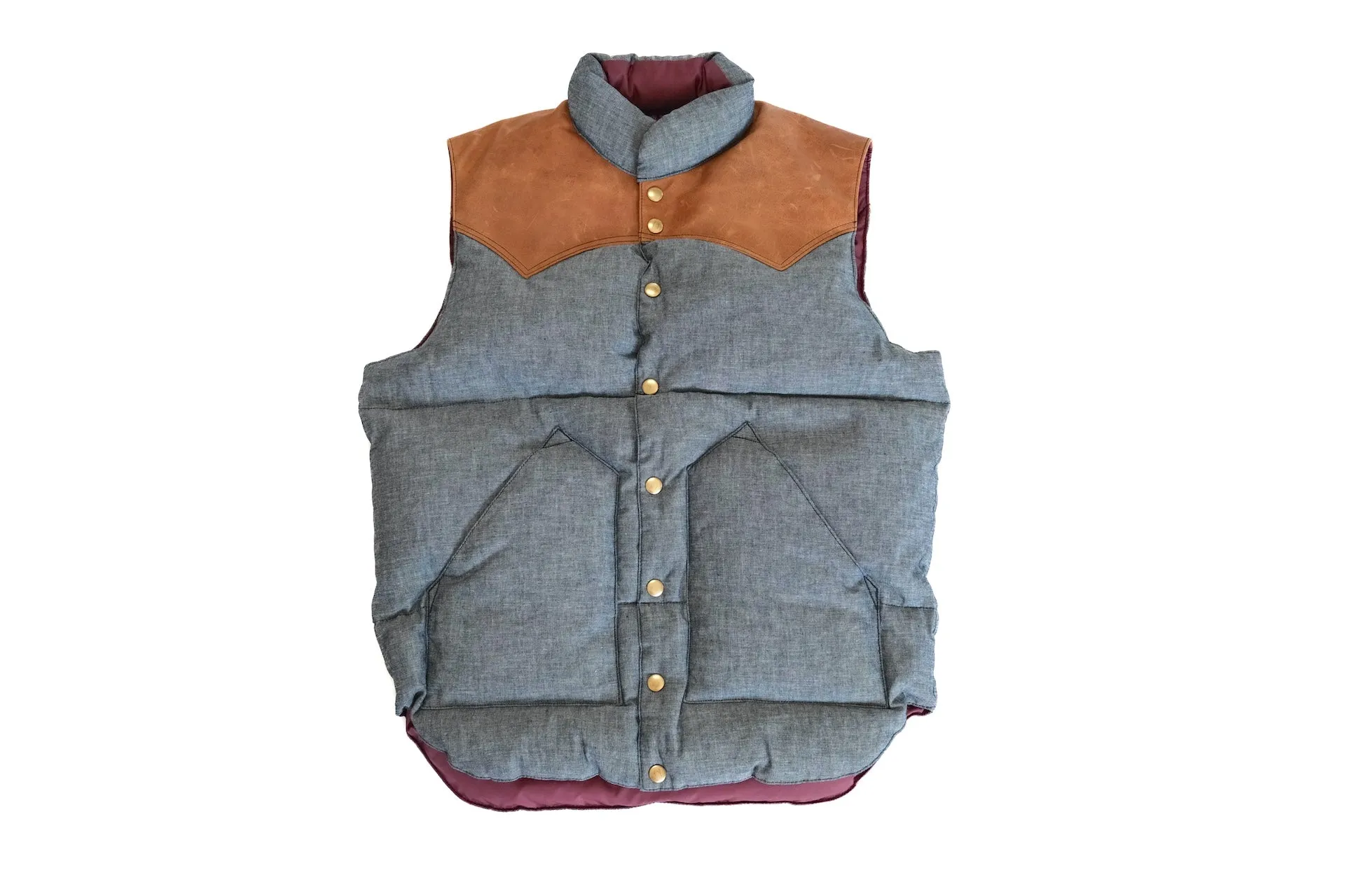 Warehouse X Rocky Mountain Indigo Chambray Down Vest