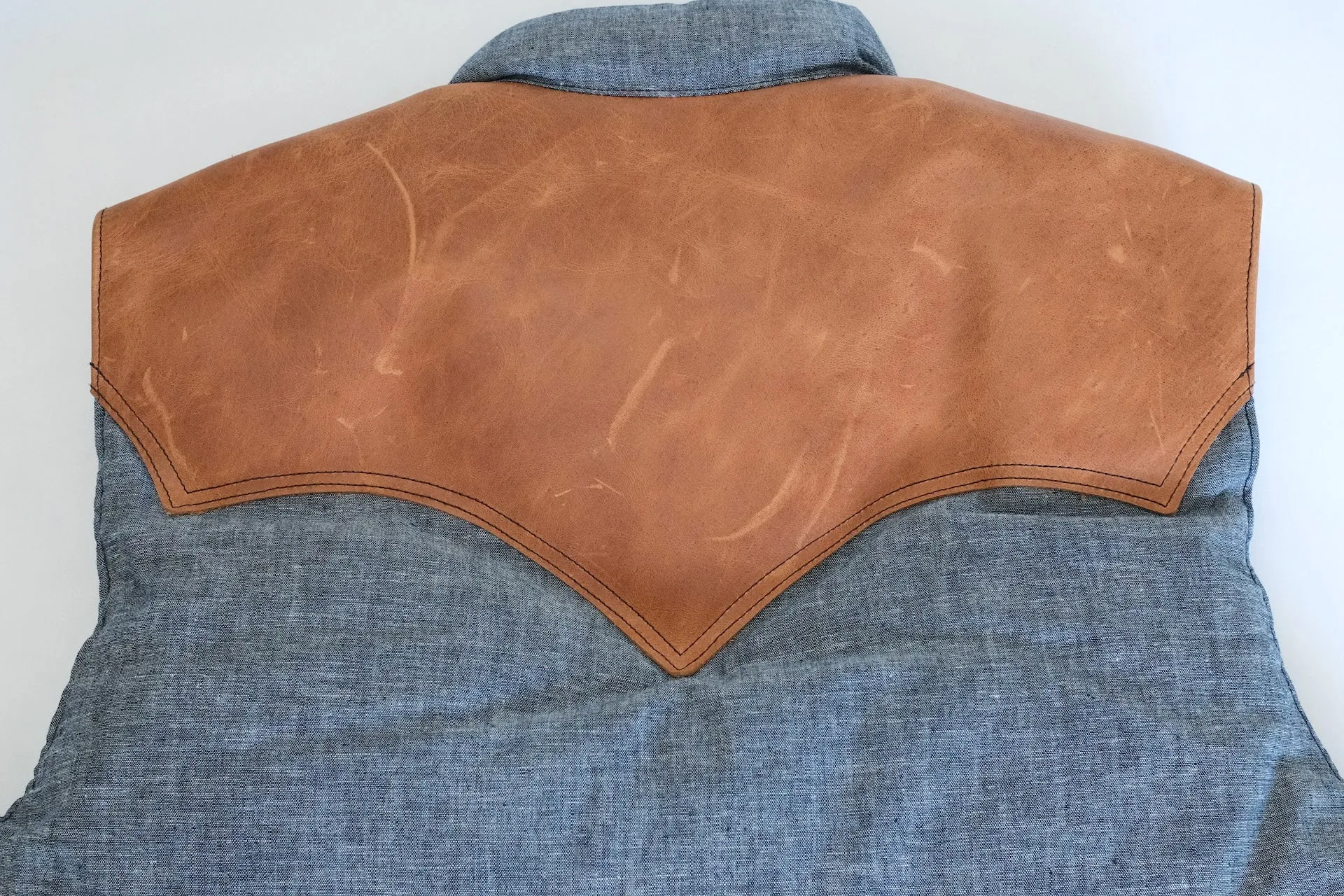 Warehouse X Rocky Mountain Indigo Chambray Down Vest