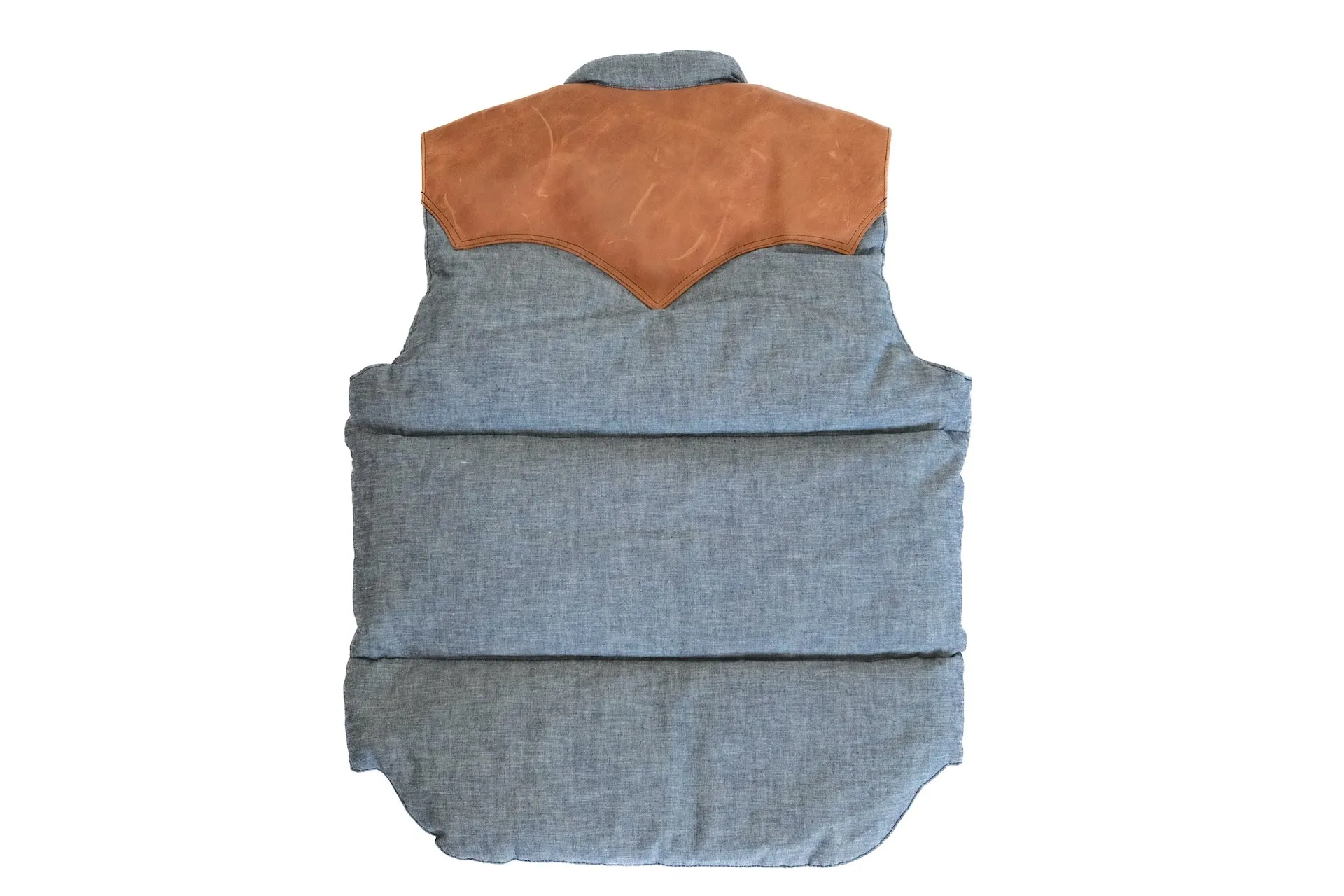 Warehouse X Rocky Mountain Indigo Chambray Down Vest