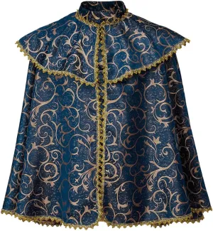 Willyacos Medieval Renaissance Noble Costume Cape Tudor King Costume Festive Cloak Cape Victorian Prince Costume Outfit Adult