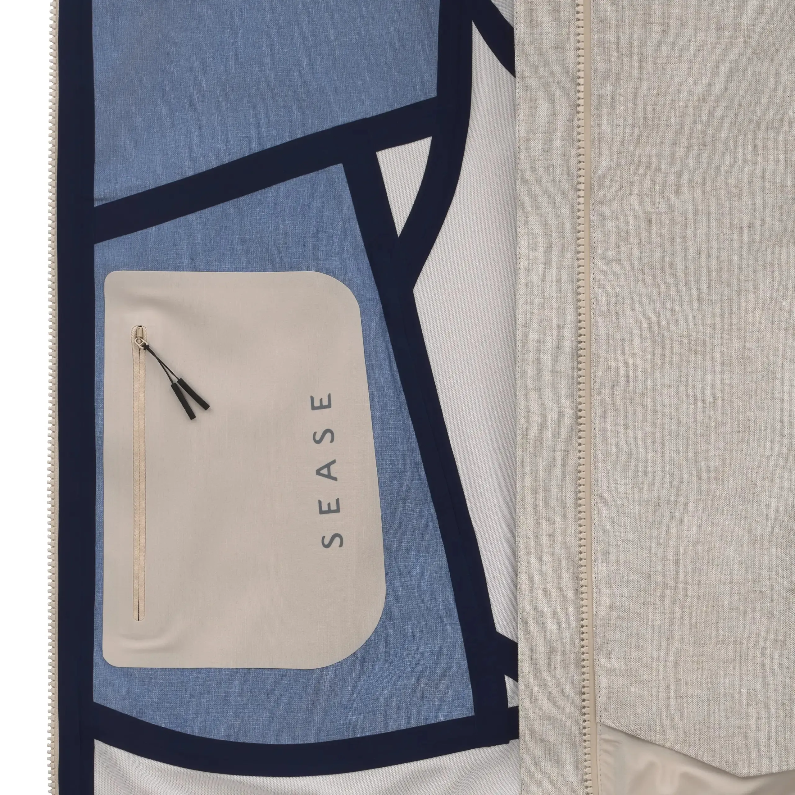 Wind Seeker 3 Layers Linen Laminated Shell Beige Jacket