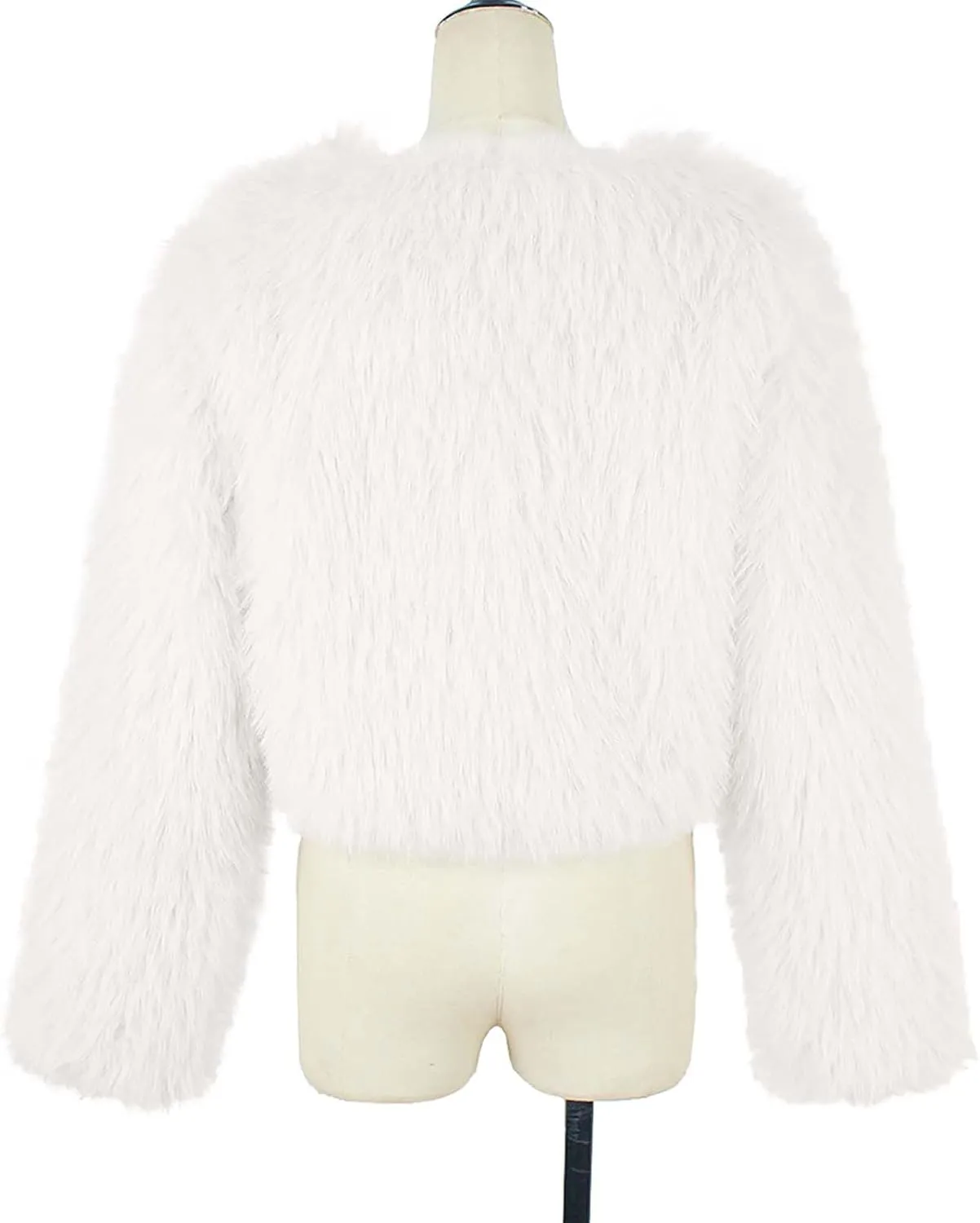 Winter Coats for Women 2023 Trendy Faux Fur Shaggy Jacket Cropped Long Sleeve Tops Open Front Coat Cardigan Outerwear