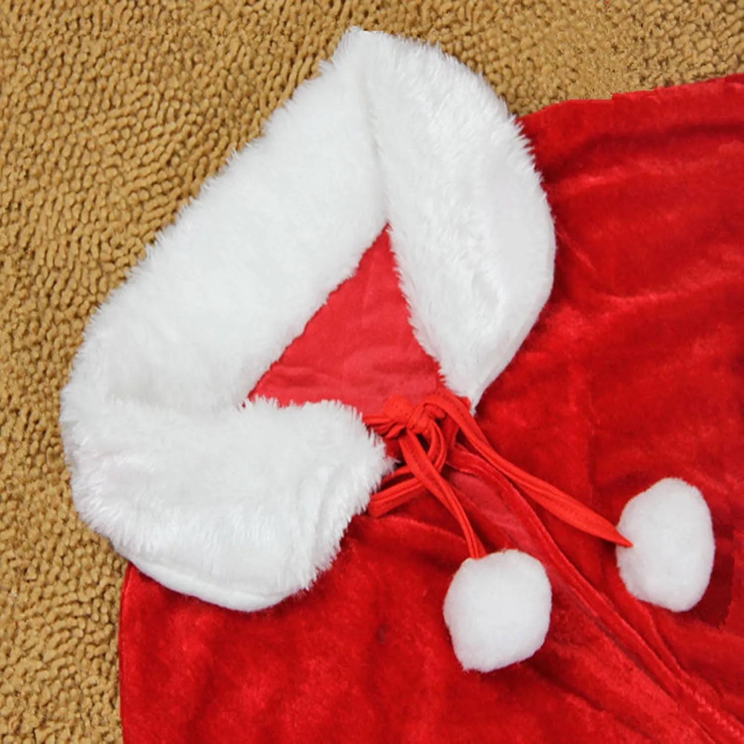 wodceeke Christmas Velvet Shawl Cloak Cape Mrs Santa Claus Cape Robe Xmas Party Cosplay Costume Poncho Coat