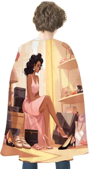 Woman with High Heel Shoes Luxury Halloween Cape Cosplay Costume Robe Party Decoration Cloak Dress Up for Women Men