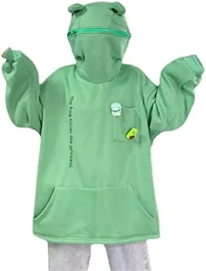 Women Cute Shark Hoodies Zip up Hoodie Over Face Oversized Kawaii Frog Anime Hooded Pullover Sweatshirts Funny Clothes