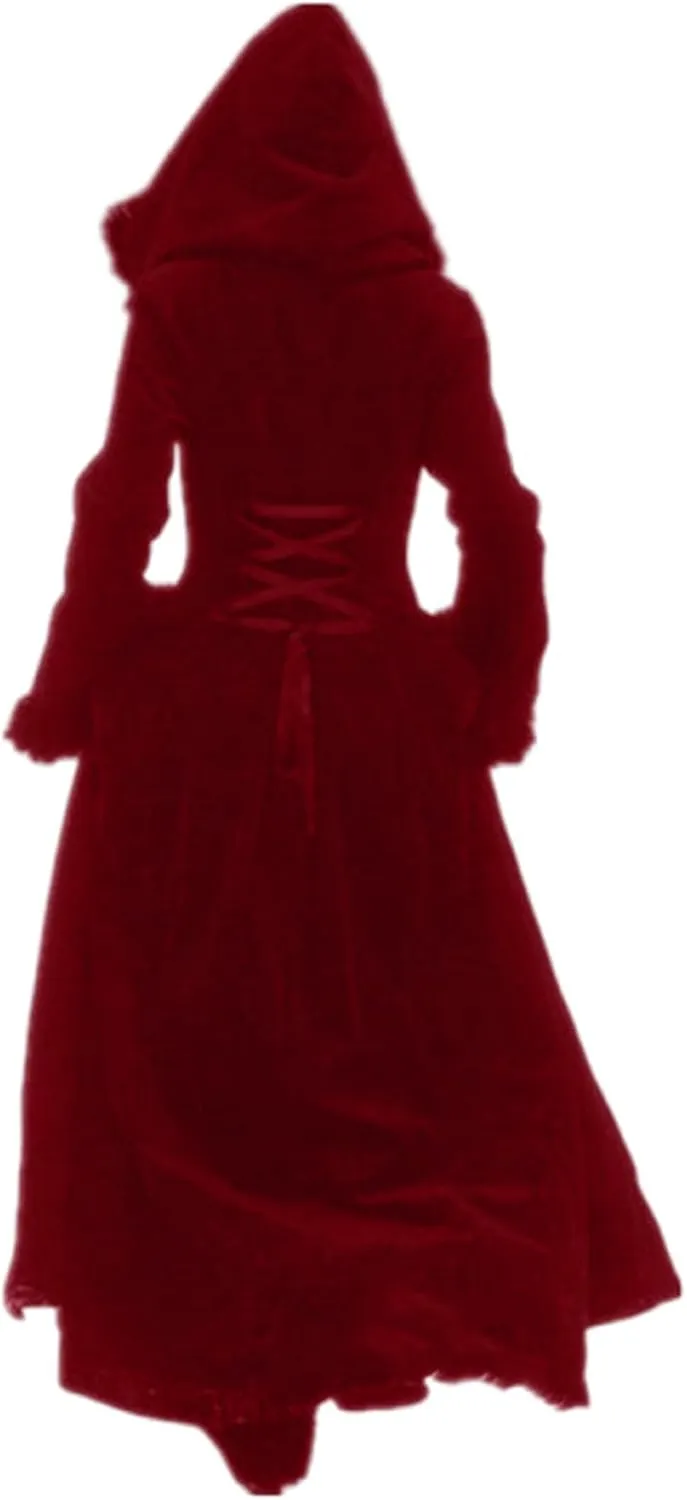 Women Long Length Trench Coat Open Front Cardigan Jacket Bell Long Sleeve Button Down Lace Up Back Hooded Coats Outwear