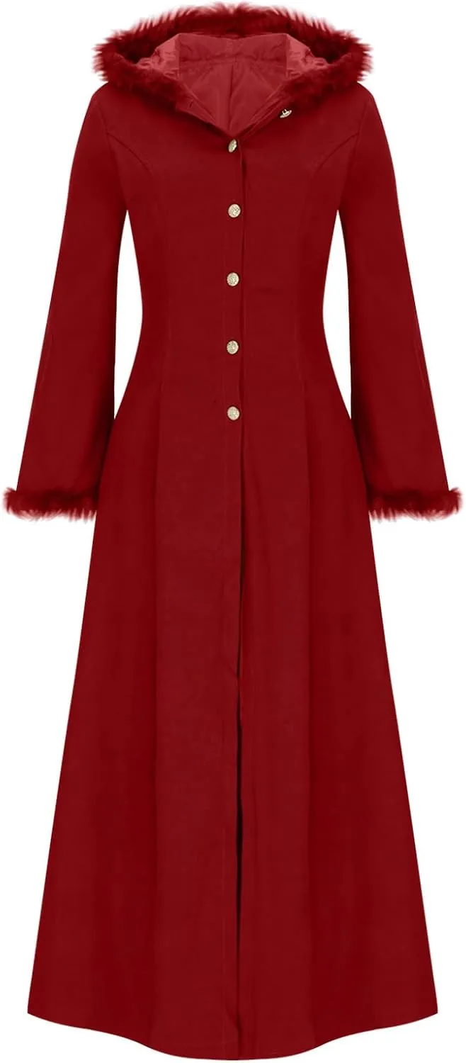 Women Long Length Trench Coat Open Front Cardigan Jacket Bell Long Sleeve Button Down Lace Up Back Hooded Coats Outwear