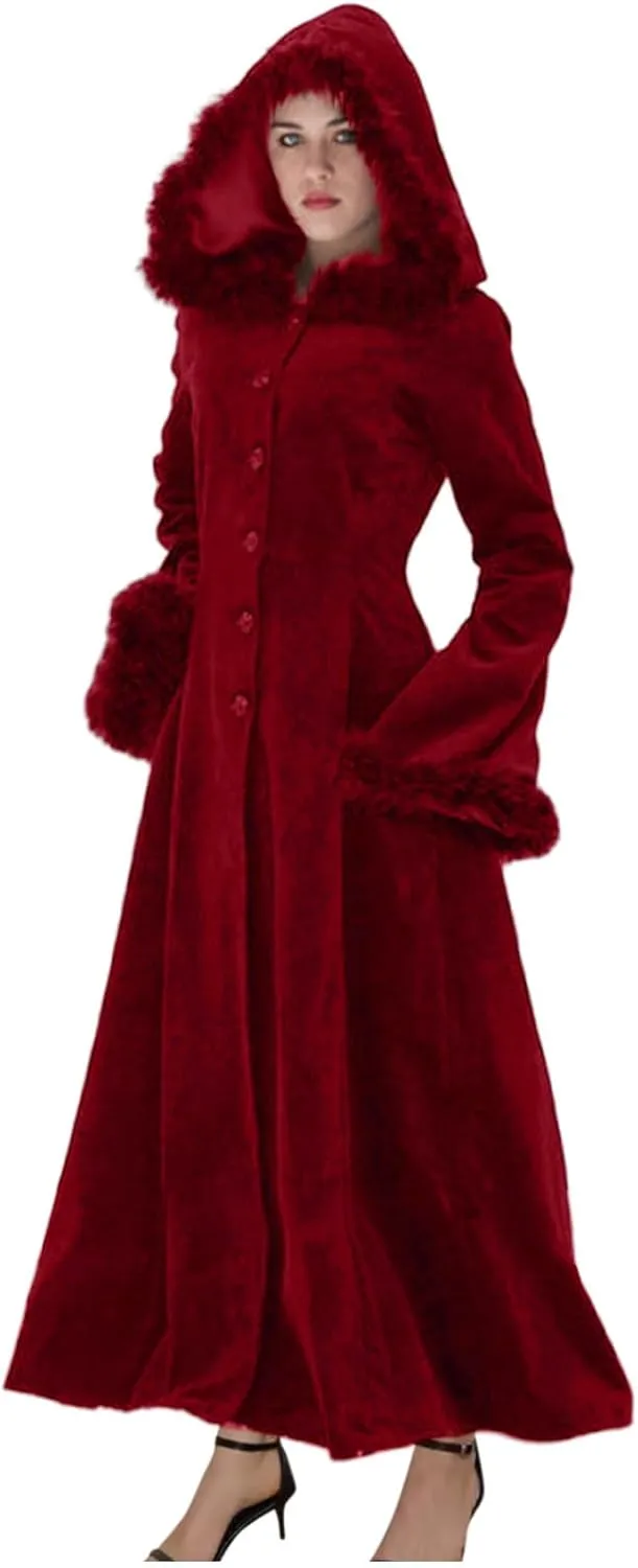 Women Long Length Trench Coat Open Front Cardigan Jacket Bell Long Sleeve Button Down Lace Up Back Hooded Coats Outwear
