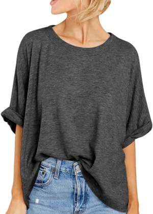 Women Oversized T-Shirt Summer Casual Short Sleeve Loose Tee Tops