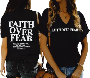Women V Neck Christian Shirts Vintage Bible Verse Boho Floral Graphic Tees Christian Gifts for Her