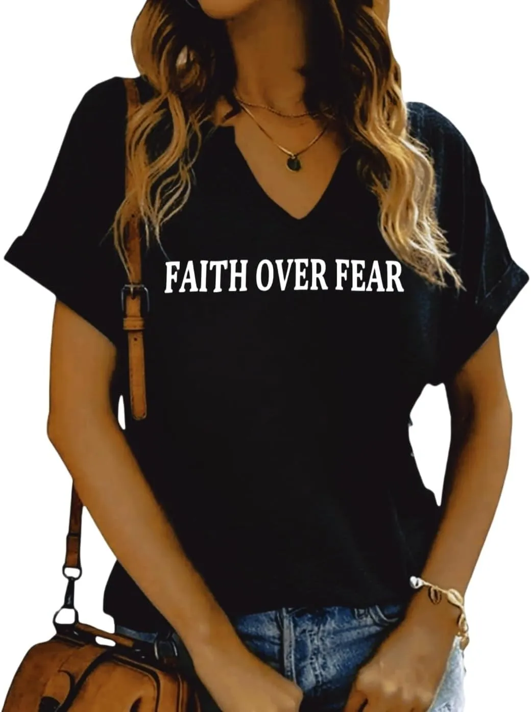 Women V Neck Christian Shirts Vintage Bible Verse Boho Floral Graphic Tees Christian Gifts for Her