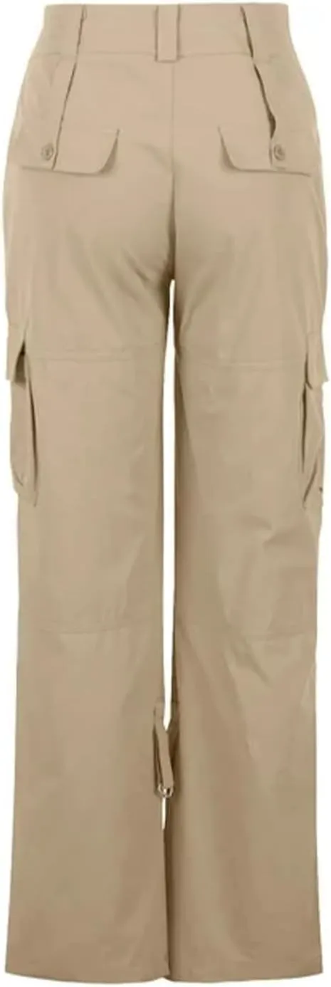 Women's Cargo Pants High Waisted Casual Wide Leg Pants Baggy Stretch Military Tactical Pants with Pockets