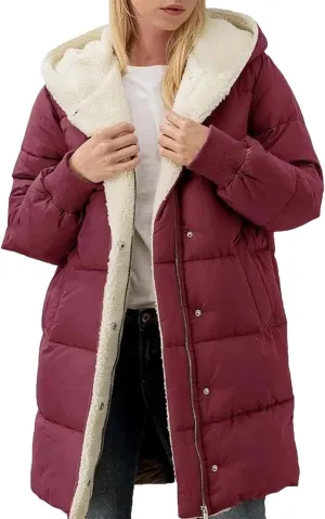 Women's Fall Fashion Winter Trench Coats Zip Up Stand Collar Wool Lined Jacket Coat Loose Button Down Plaid Coats
