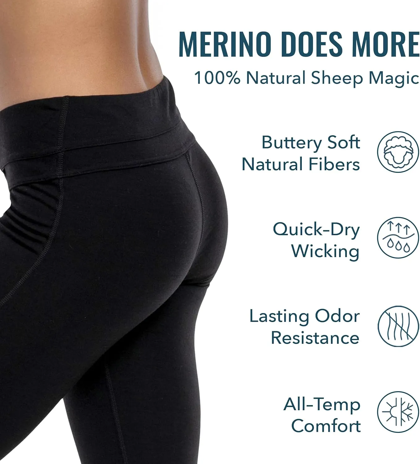 Women's Flex Merino Legging by Woolly | RWS Certified | Ultra-Soft, Breathable, Seattle Designed
