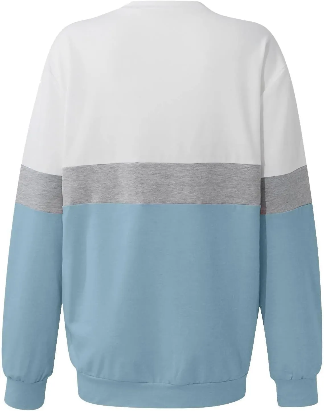 Women's Oversized Color Pullover Sweatshirts,2024 Winter Crew Neck Long Sleeve Tunic,Cute Trendy Comfy Clothes