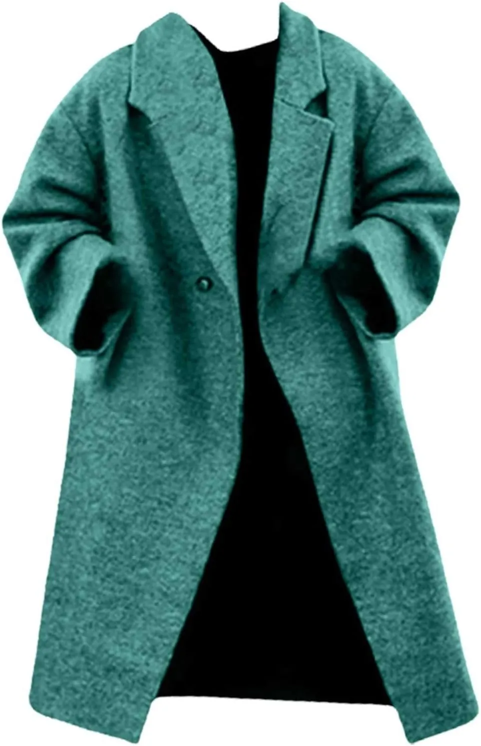 Women's Reversible Plaid Wool Blend Overcoat Fleece Notched Collar Double Breasted Pea Coat