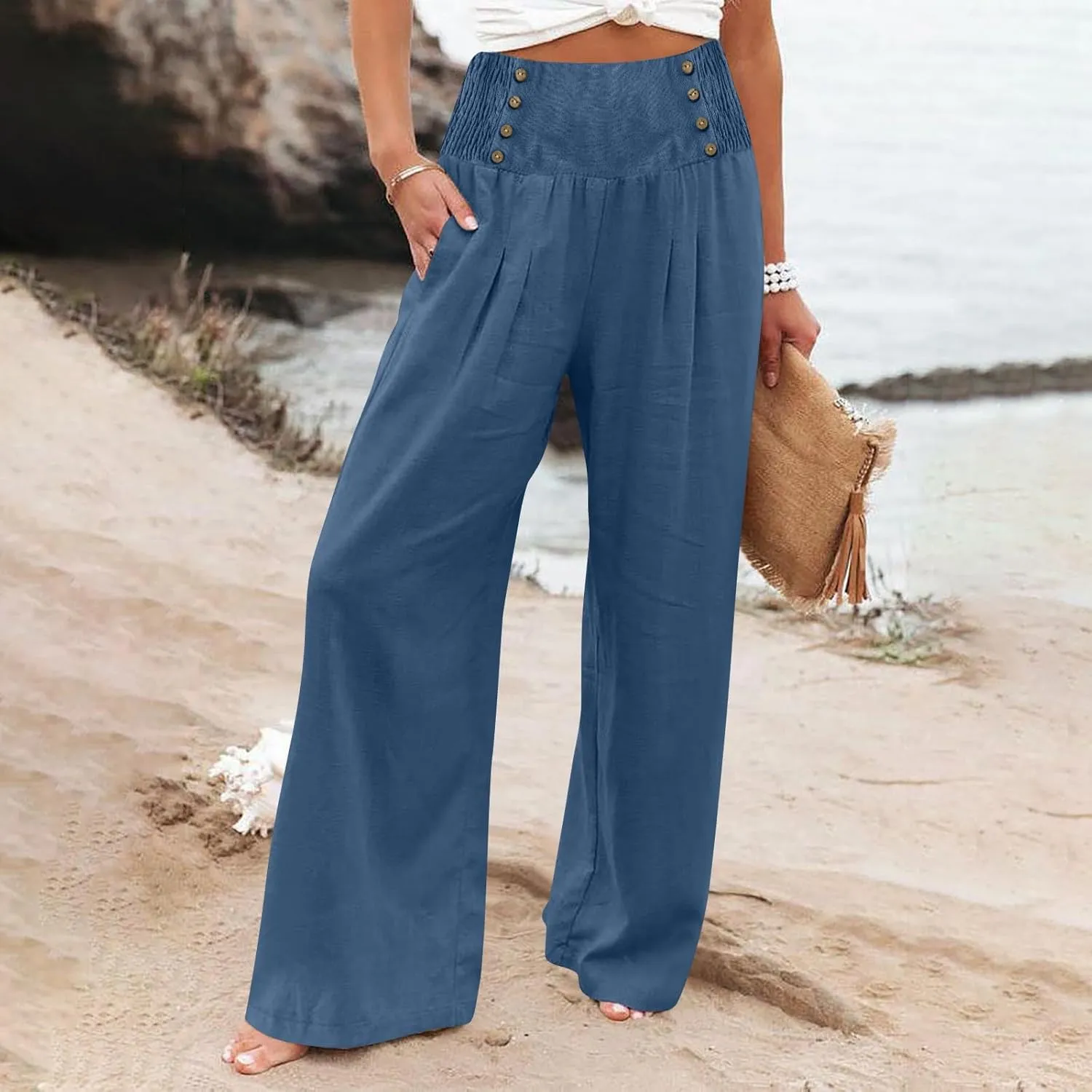 Women's Straight Leg Pants Winter flexie Hiking Thermal with Pockets Wide Leg Straight Leg