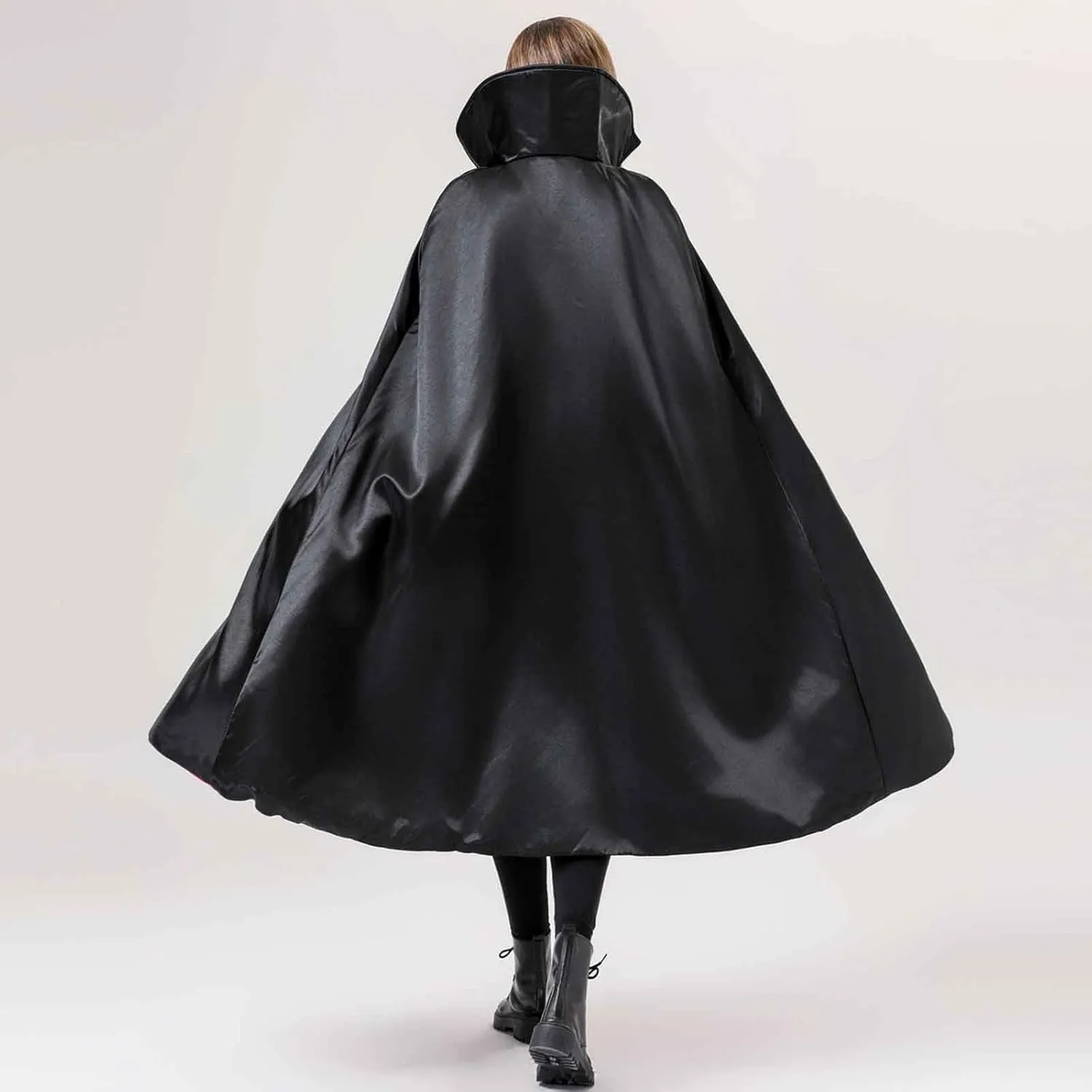 Womens Vampire Cape Red and Black Cape Adult Halloween Costumes for Women Mens Unisex Cloak Accessories