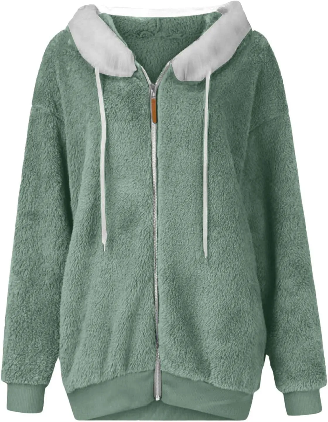 Womens Winter Thick Coat Hooded Zip Casual Outwear Insulated Slim Soft Fleece Jacket with Pocket Daily Outdoor Clothes