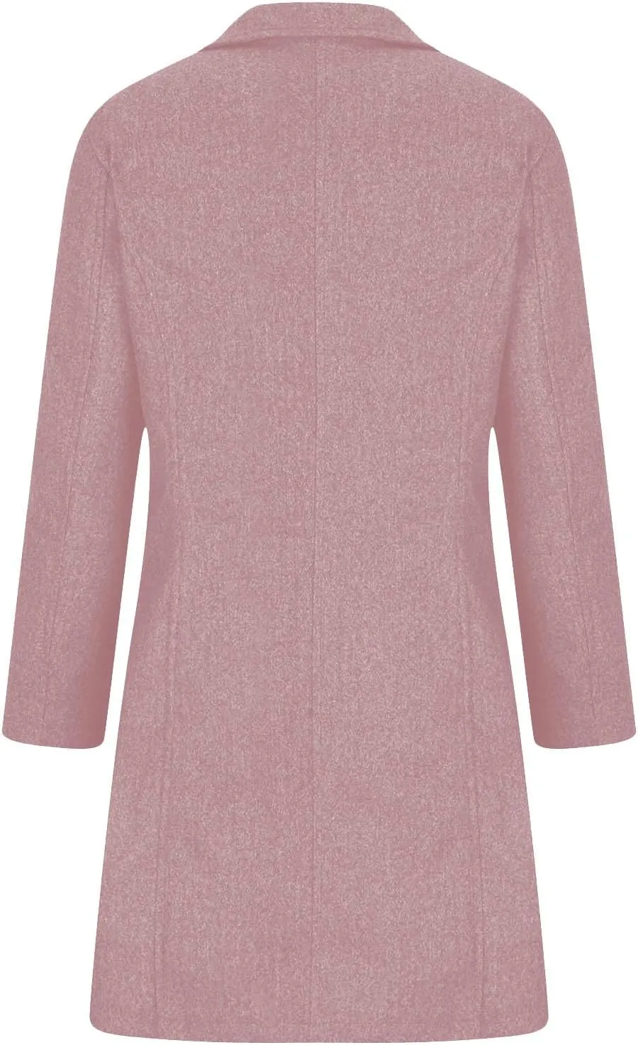 Women's Wool Pea Coat Mid Length Button Down Cardigan Fashion Overcoat Winter Casual Warm Fleece Trench Coat