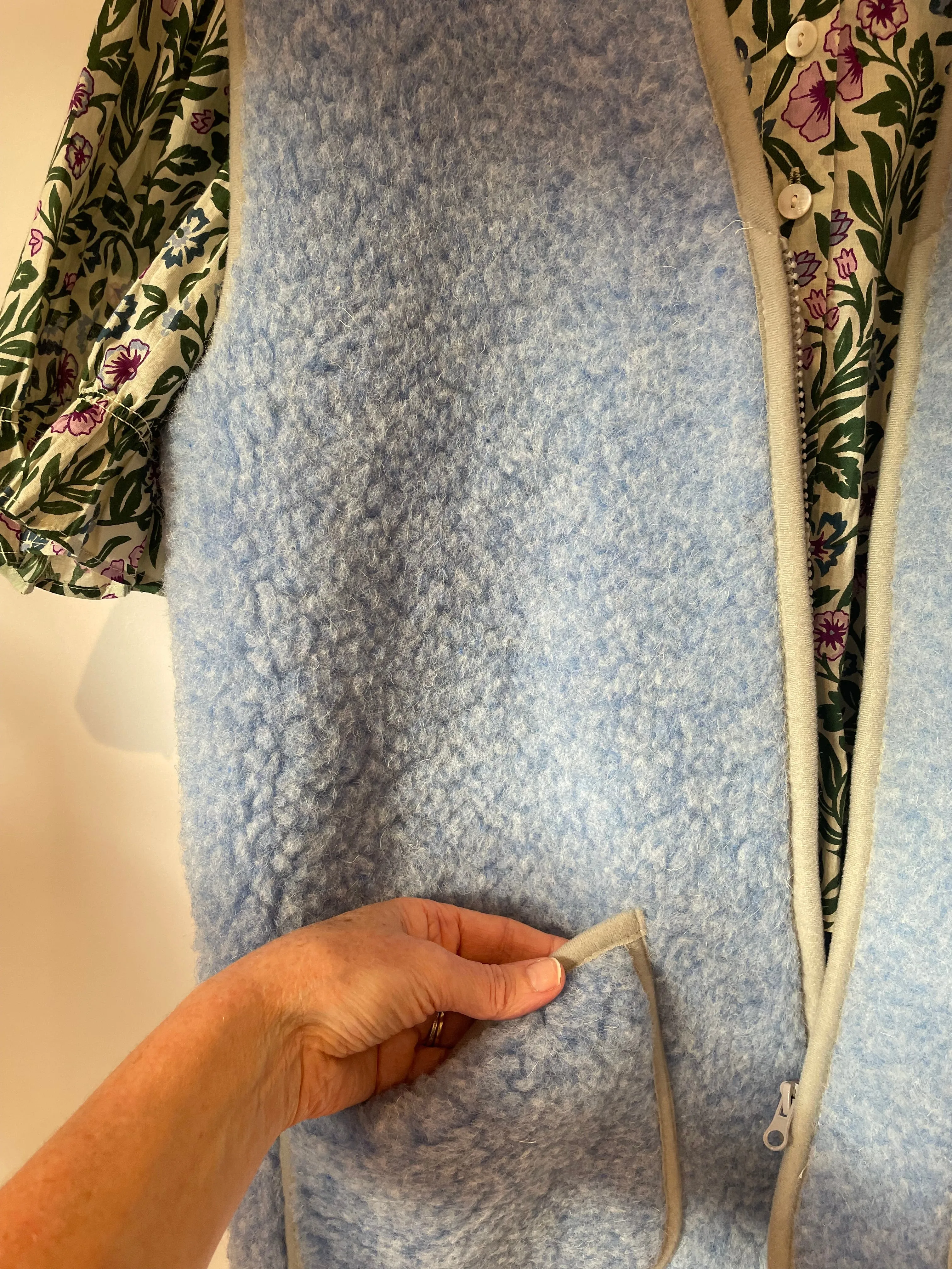 Wool Gilet - Light Blue