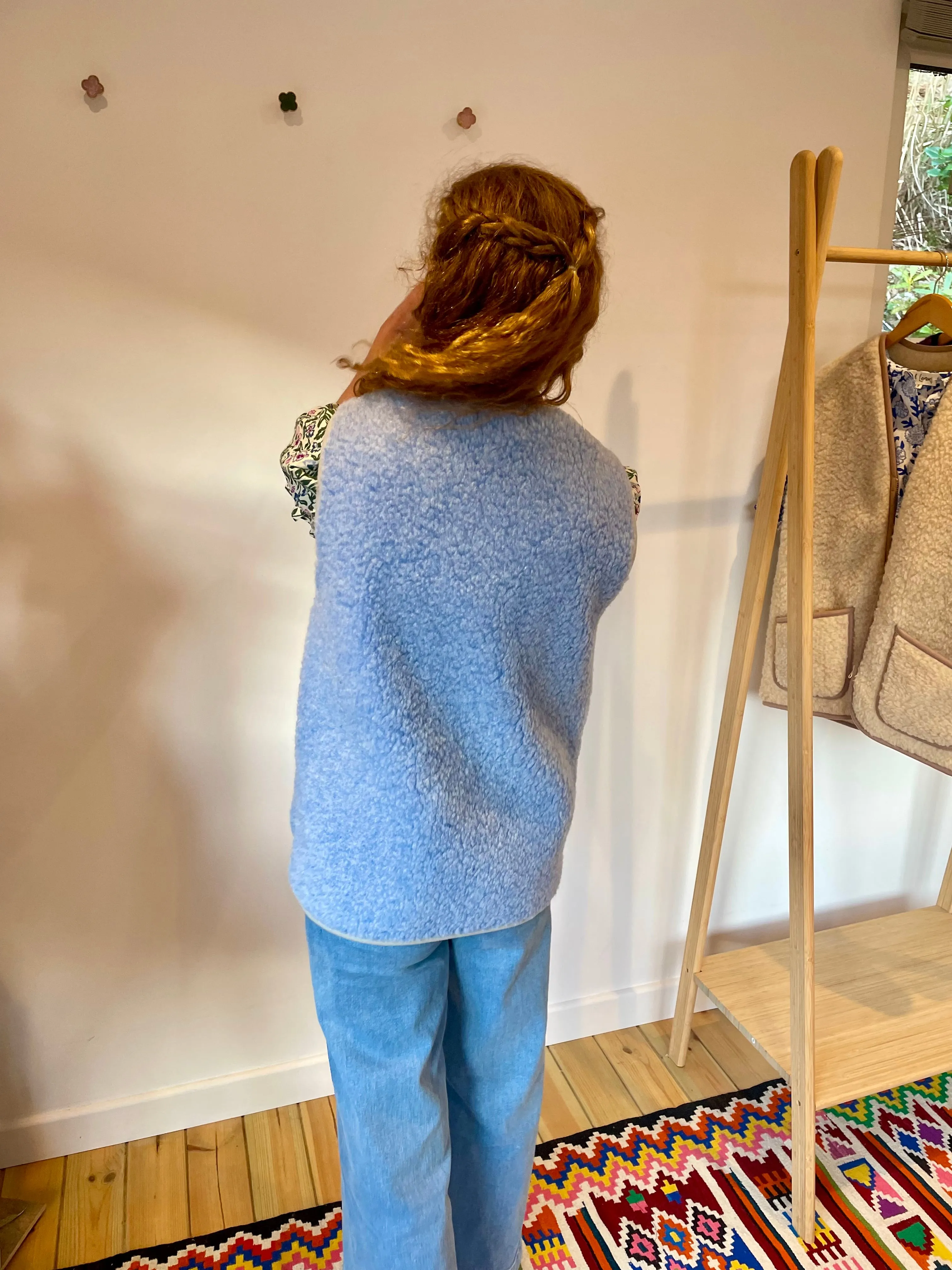 Wool Gilet - Light Blue