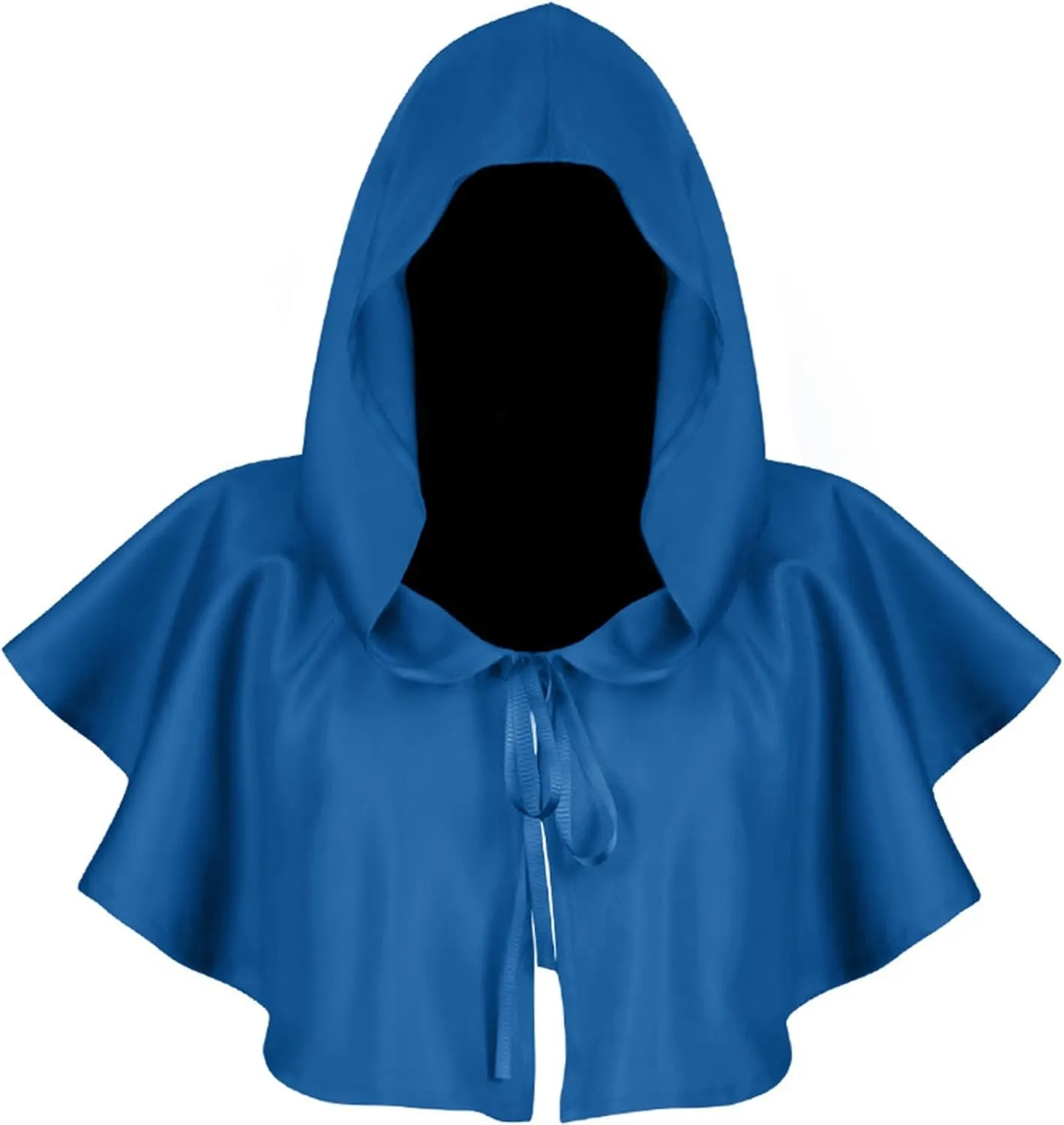 XIAXOGOOL Halloween Grim Cowl Cloak Cosplay Costumes Hooded Poncho for Men Women Mini Cape with Hood Medieval Short Cloaks
