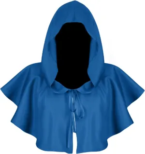 XIAXOGOOL Halloween Grim Cowl Cloak Cosplay Costumes Hooded Poncho for Men Women Mini Cape with Hood Medieval Short Cloaks